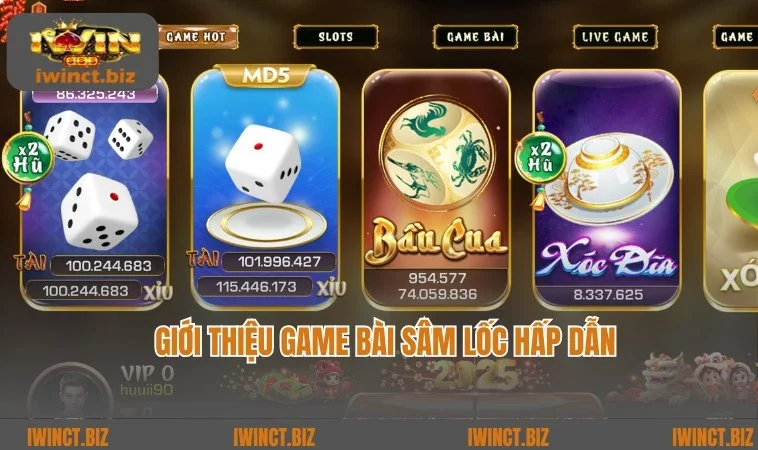 Game bài Sâm ấn tượng và thu hút lượng người chơi khủng