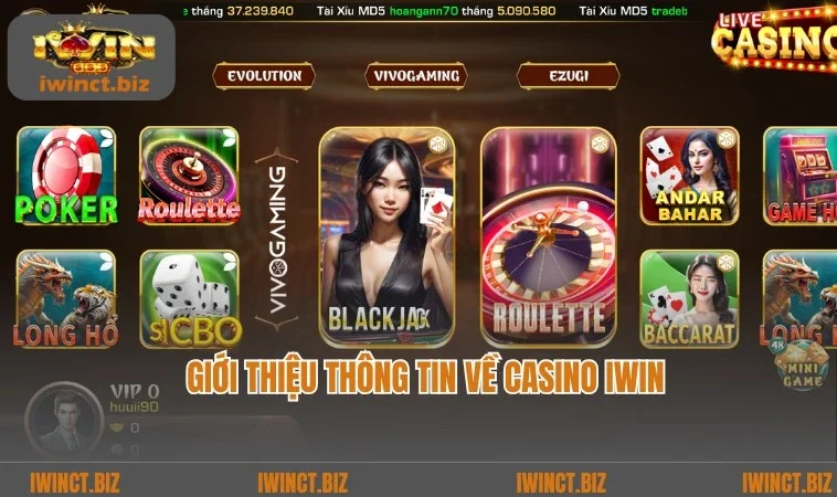 Chuyên mục Casino IWIN nổi tiếng, thịnh hành hàng đầu