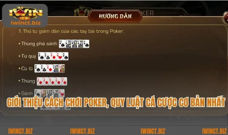 Giới thiệu cách chơi Poker, quy luật cá cược cơ bản nhất