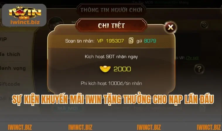 Sự kiện khuyến mãi IWIN tặng thưởng cho nạp lần đầu